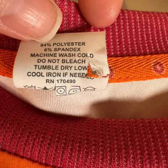 Dunkin’ Donuts Men’s S/M Dunkings Performance Shirt Orange Stretch Lightweight - Picture 6 of 9